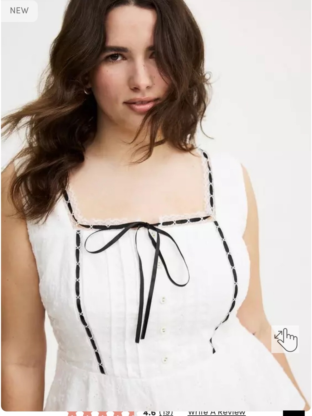 torrid White Peplum Eyelet Top 1